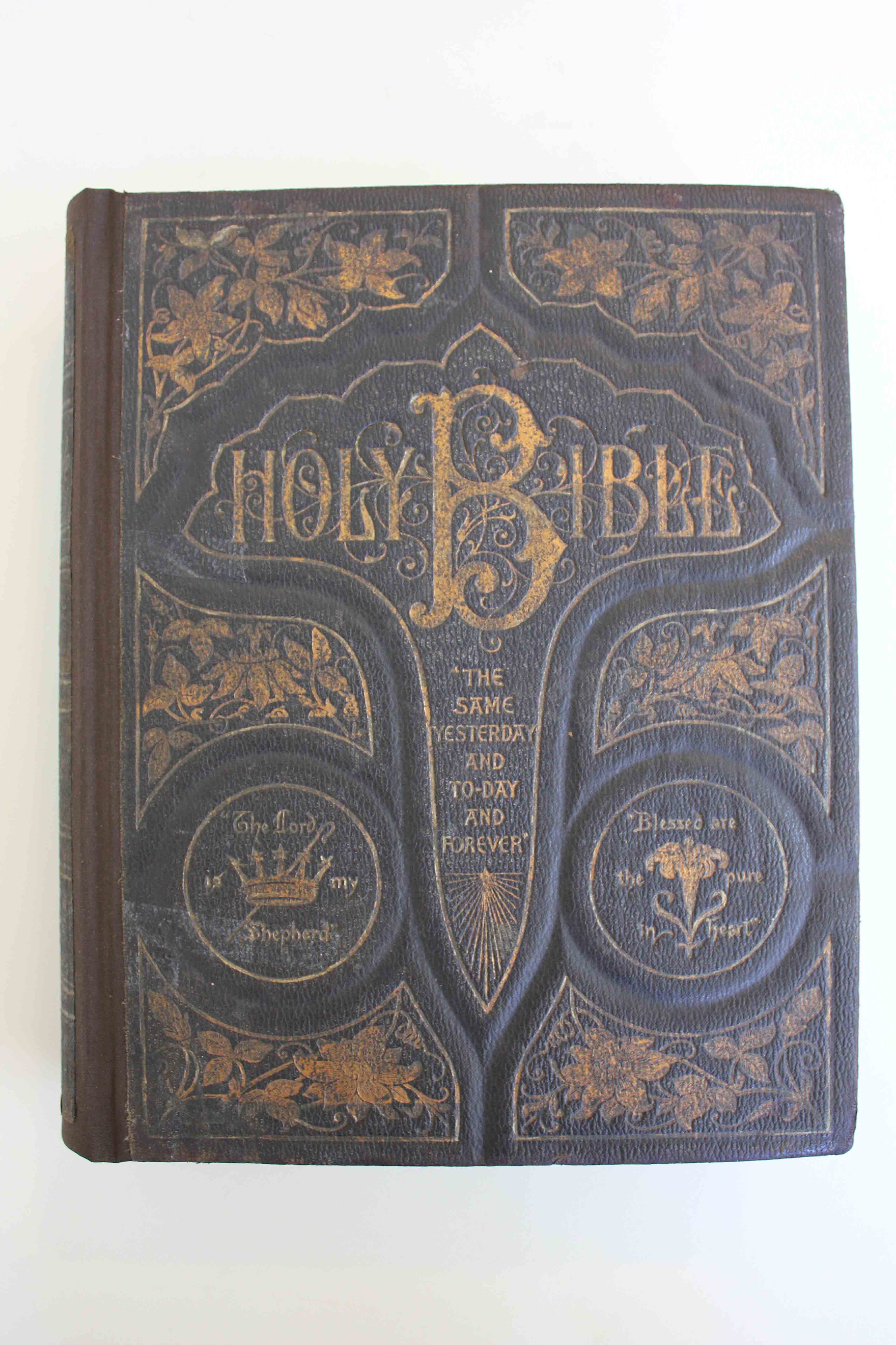 same cloth bible with cover and spine reattached